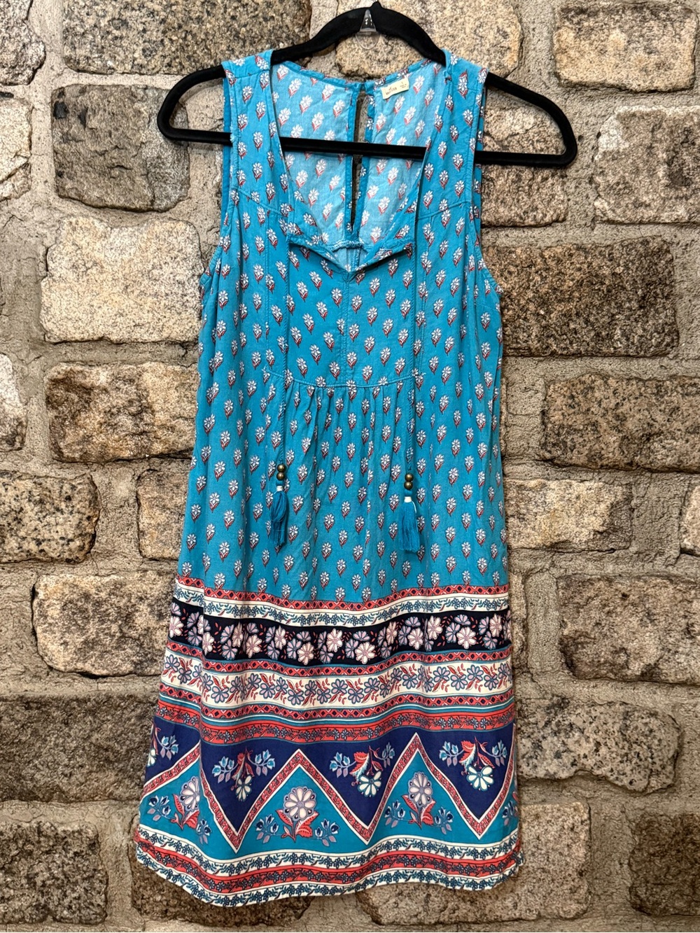 Hollister Sleeveless Floral Boho Peasant Dress